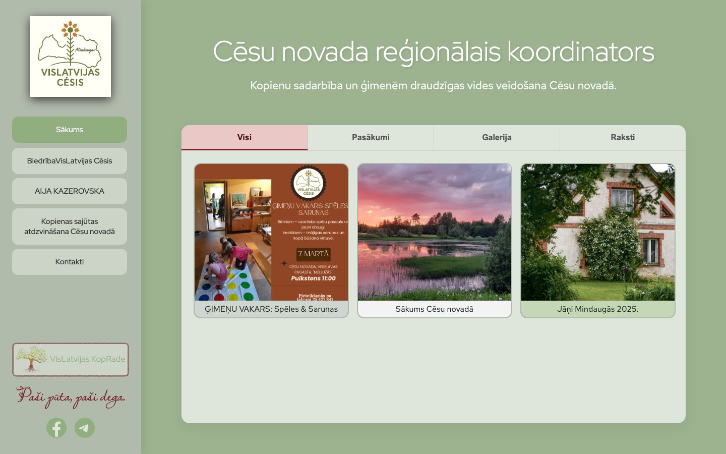 Cēsu kopienas mājaslapa